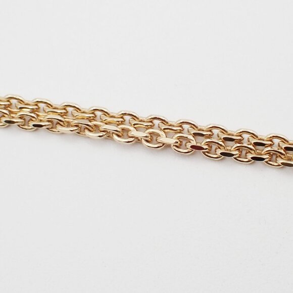 HERMES Logo Sur Mer PM Chain Necklace Pendant Metal Gold Accessory 27LC534 - Picture 4 of 11